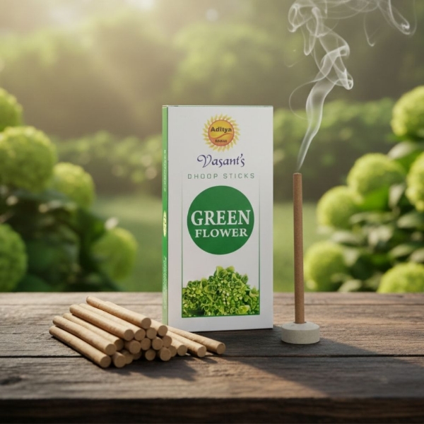 Picture of Green Flower Dhoop Sticks