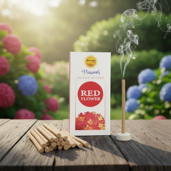 Picture of Red Flower Dhoop Sticks