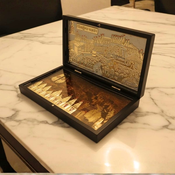 Picture of Palitana Tirth Brown Royal Peti / Box with Taleti Darshan