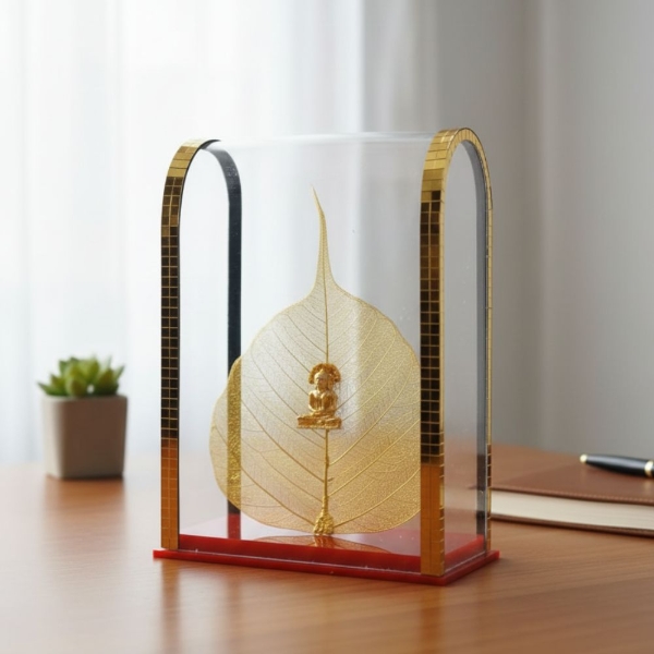 Picture of Golden Plated Parshwanath Bhagwan Leaf Dome