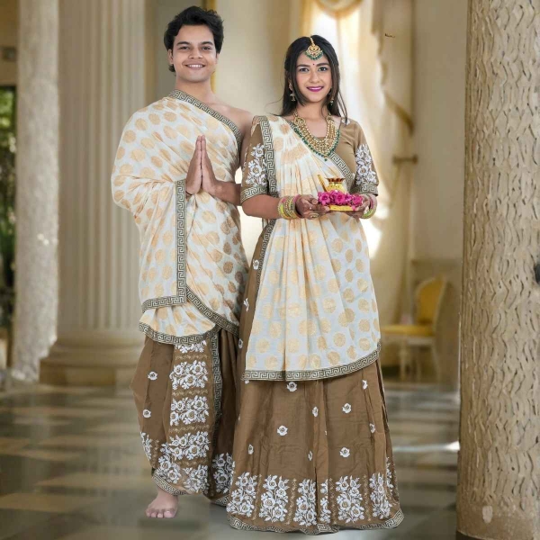 Picture of Earthtone Couple Pooja Jod