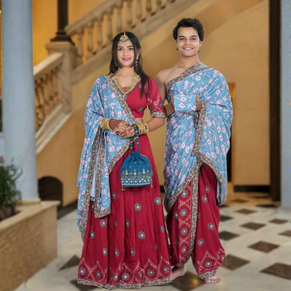 Picture of Couple Pooja Set