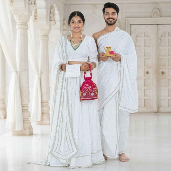 Picture of White-Design Couple Pooja Jod