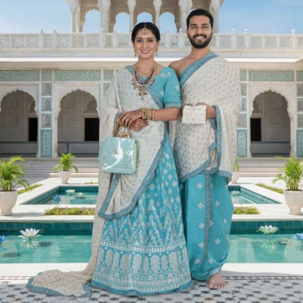 Picture of Aqua Couple Pooja Jod