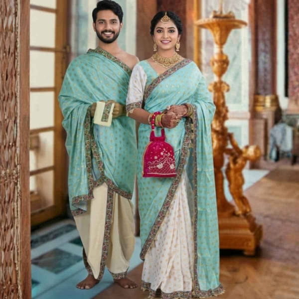 Picture of Sea Green Couple Pooja Jod
