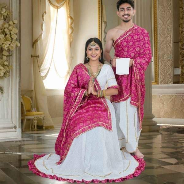 Picture of Magenta Pink Couple Pooja Jod