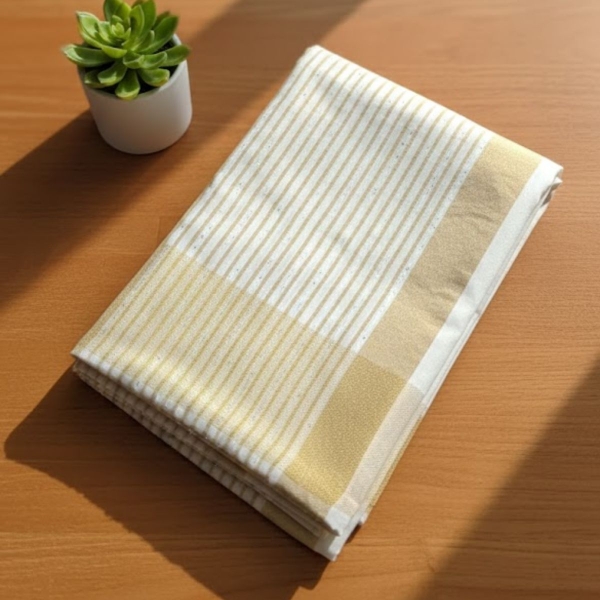 Picture of Golden Pashmina Cotton Pooja Jod