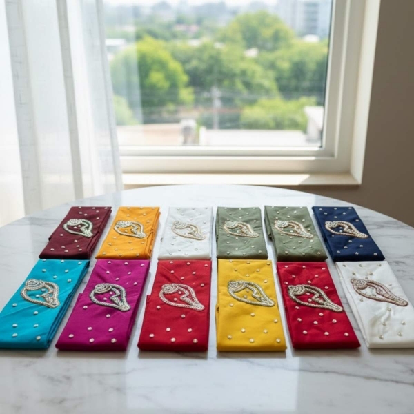 Picture of Shankh Design Zardoshi Work Pooja Rumal (Mukkosh)