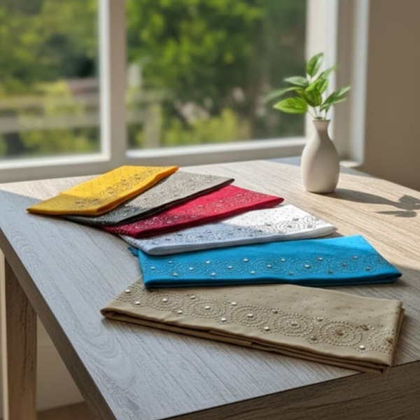 Picture of Stone Work Color Pooja Rumal (Mukkosh)