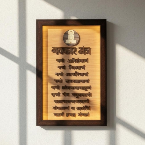 Picture of Navkar Mantra Wooden Frame