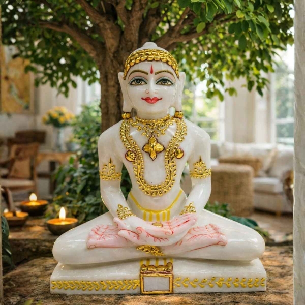 Picture of Mahavir Swami Marble Idol (Size - 7 inches)