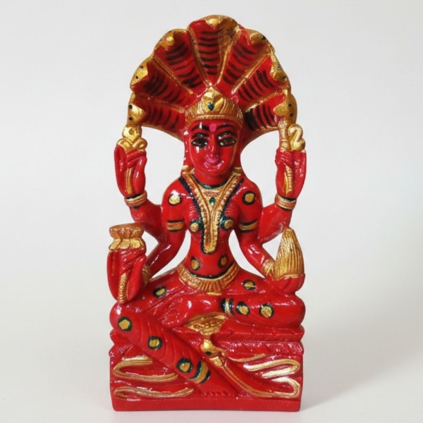 Picture of Red Padmavati Mata Idol (Size - 7 inch)