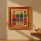Picture of Ashtmangal Square Golden Frame (Size - 8 x 8 inches)