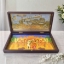 Picture of Golden Foil Print Palitana Tirth And Varshitap Parna Brown Box (Size - 8.5 x 4.5 inches)