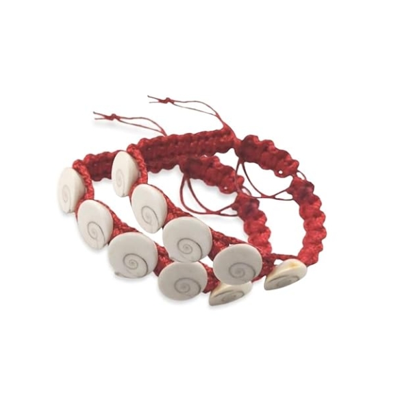 Picture of Red Color Raksha Potli With 5 Gomti Chakra