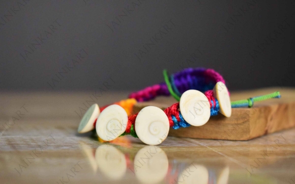 Picture of Multi Color Raksha Potli With 5 Gomti Chakra