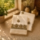 Picture of White Colour Pooja Jod With Embroidery Work