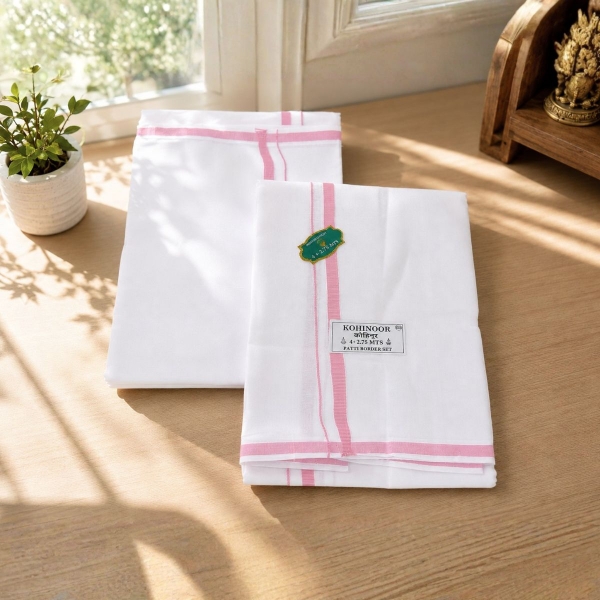 Picture of Baby Pink Border Gents Samayik Jod