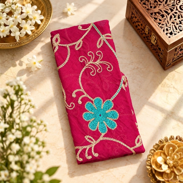 Picture of Pink Color Pooja Rumal