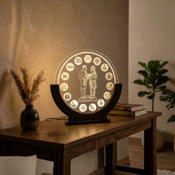 Picture of 14 Swapna And Varshitap Parna LED Lamp (Size - 10 inches)