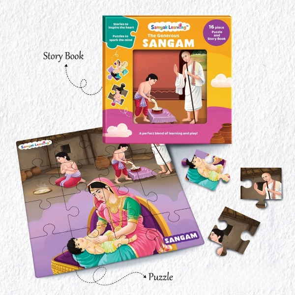 Picture of The Generous Sangam (16 piece Puzzle and Story Book)